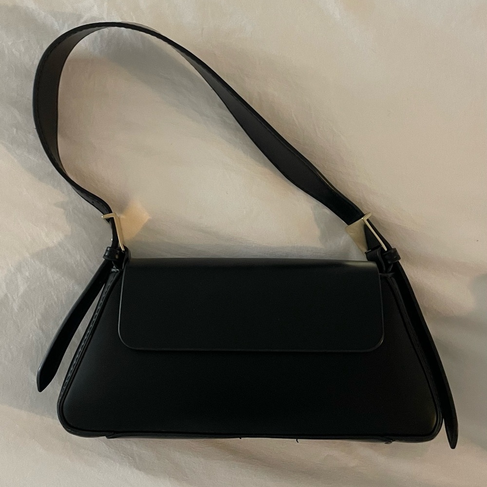 Zara faux leather flap bag